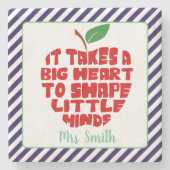 小さな心を形成するには大きなハート救済が必要である ストーンコースター (正面)