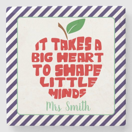 小さな心を形成するには大きなハート救済が必要である ストーンコースター (正面)