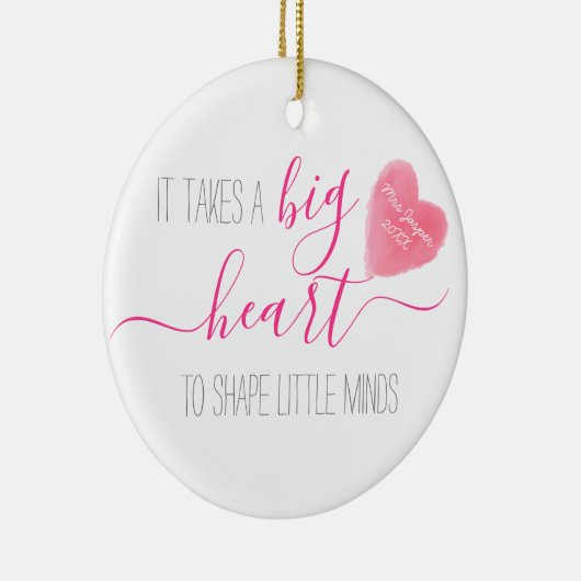 小さな心を形成するには大きなハート救済が必要である セラミックオーナメント (右)