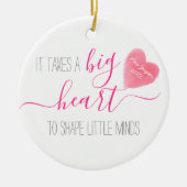 小さな心を形成するには大きなハート救済が必要である セラミックオーナメント (正面)