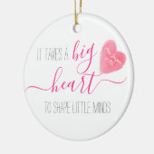 小さな心を形成するには大きなハート救済が必要である セラミックオーナメント (左)
