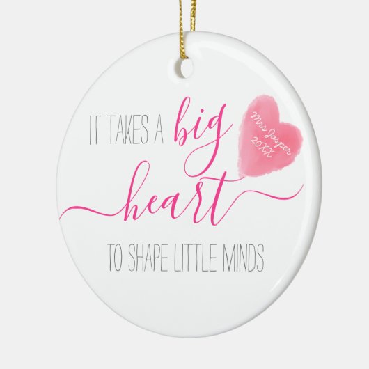 小さな心を形成するには大きなハート救済が必要である セラミックオーナメント (左)