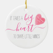 小さな心を形成するには大きなハート救済が必要である セラミックオーナメント (裏面)