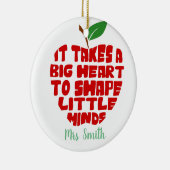 小さな心を形成するには大きなハート救済が必要である セラミックオーナメント (右)