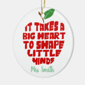 小さな心を形成するには大きなハート救済が必要である セラミックオーナメント (左)