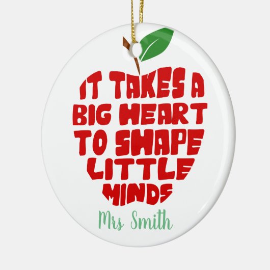 小さな心を形成するには大きなハート救済が必要である セラミックオーナメント (左)