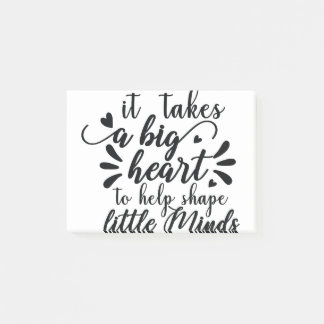 小さな心を形成するには大きなハート救済が必要である ポストイット