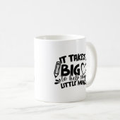 小さな心を形成するには救済ABigハートが必要 コーヒーマグカップ (正面右)