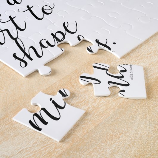 小さな心を形救済成する大きなハート先生 ジグソーパズル (側面)