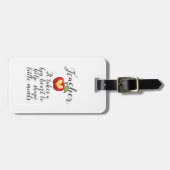 小さな心を形救済成する大きなハート先生 ラゲッジタグ (正面横)