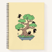 小さな忍者が盆栽の黄色 ノートブック (正面)