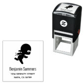 小さな忍者が走る住所 セルフインキングスタンプ (インサイチュ)