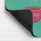 小さな忍者と大きなコーヒーマグダークグリーン マウスパッド (コーナー)