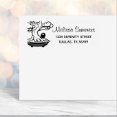 小さな忍者と盆栽の木のアドレス4 セルフインキングスタンプ