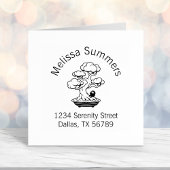 小さな忍者と盆栽の木の住所2 セルフインキングスタンプ