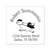 小さな忍者チーミングチキンアーチアドレス セルフインキングスタンプ (デザイン)