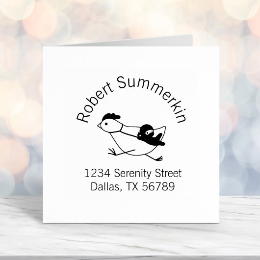 小さな忍者チーミングチキンアーチアドレス セルフインキングスタンプ