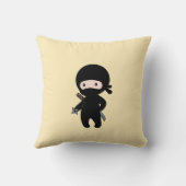 小さな忍者保持投球星の黄色 クッション (裏面)