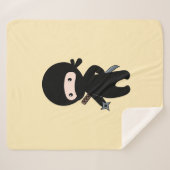 小さな忍者保持投球星黄色 シェルパブランケット (正面(横))