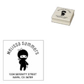 小さな忍者少女アーチ住所 ラバースタンプ (押印)