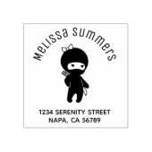 小さな忍者少女アーチ住所 ラバースタンプ (インプリント)