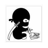 小さな忍者 折り紙の星を折る セルフインキングスタンプ (デザイン)