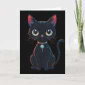小さな怖い黒猫 カード (正面)