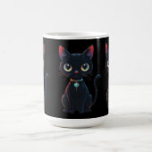 小さな怖い黒猫 コーヒーマグカップ (中央)