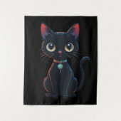 小さな怖い黒猫 タペストリー (正面)