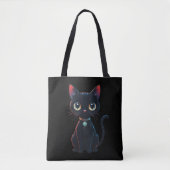 小さな怖い黒猫 トートバッグ (正面)