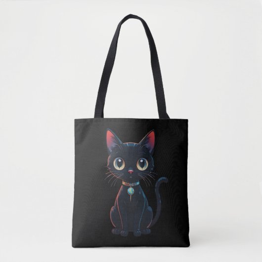 小さな怖い黒猫 トートバッグ (正面)