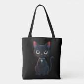 小さな怖い黒猫 トートバッグ (裏面)