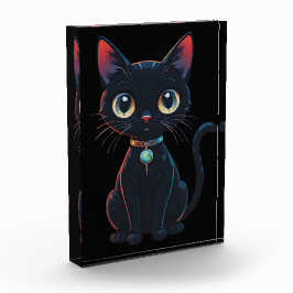 小さな怖い黒猫 フォトブロック