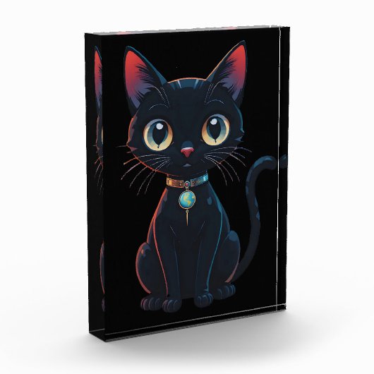 小さな怖い黒猫 フォトブロック (左)