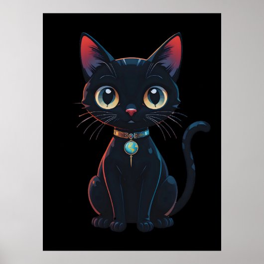 小さな怖い黒猫 ポスター (正面)