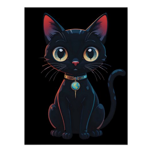 小さな怖い黒猫 ポスター (正面)