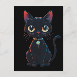 小さな怖い黒猫 ポストカード