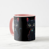 小さな怖い黒猫 マグカップ (正面左)