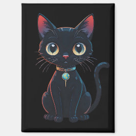 小さな怖い黒猫 マグネット