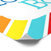 小さな怪物がお風呂が大好き子どもプリント ポスター (角)