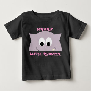 小さな怪物の薄紫 ベビーTシャツ