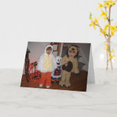 小さな怪物 カード (黄色い花)