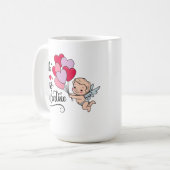 小さな恋しく思バレンタインのマグギフト、マグギフト コーヒーマグカップ (正面左)