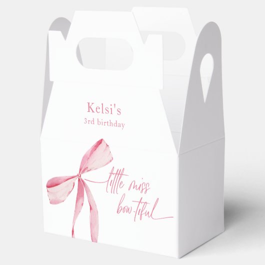 小さな恋しく思水色ピンクの誕生日 フェイバーボックス (オープン)