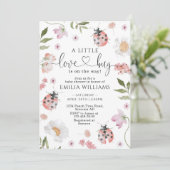 小さな恋の虫がやってくる　ベイビーシャワーの招待状 招待状 (スタンド正面)