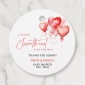 小さな恋人が赤ちゃんシャワーの途中にある フェイバータグ (正面)