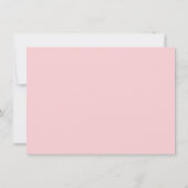 小さな恋人のぶら下がったハートの女の子の赤ちゃんシャワー 招待状 (裏面)