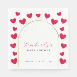 小さな恋人のアーチバレンタインの赤ちゃんシャワー スタンダードランチョンナプキン