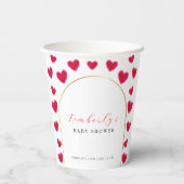 小さな恋人のアーチバレンタインの赤ちゃんシャワー 紙コップ (裏面)