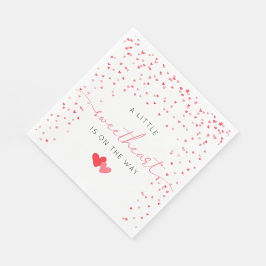 小さな恋人のバレンタインの赤ちゃんシャワーナプキン スタンダードランチョンナプキン (角)